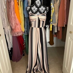 Xhilaration Pink and Black Smocked Top